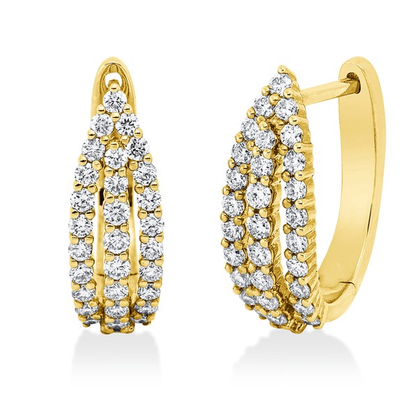 Creolen aus 585 Gelbgold 60 Brillanten 0.61ct