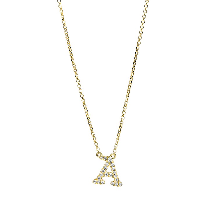 Collier aus 750 Gelbgold 21 Brillanten 0.08ct