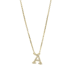 Collier aus 750 Gold Gelbgold 21 Brillanten 0,08ct TW-SI L:43,2cm