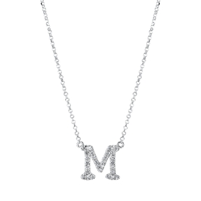 Collier aus 750 Gold Weißgold 29 Brillanten 0,15ct TW-SI L:43,2cm