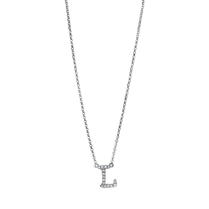 Collier aus 750 Weißgold 15 Brillanten 0.07ct
