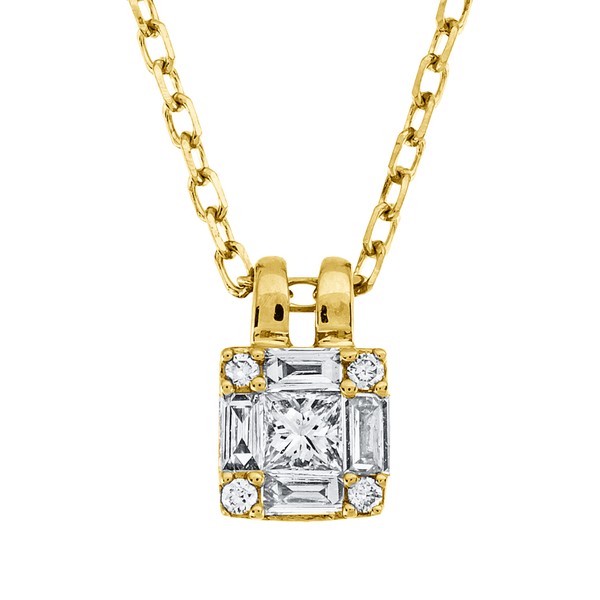 Collier aus 750 Gelbgold 9 Brillanten 0.19ct