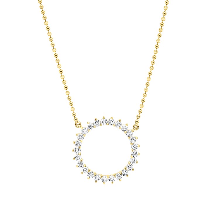 Collier aus 750 Gelbgold 25 Brillanten 0.44ct