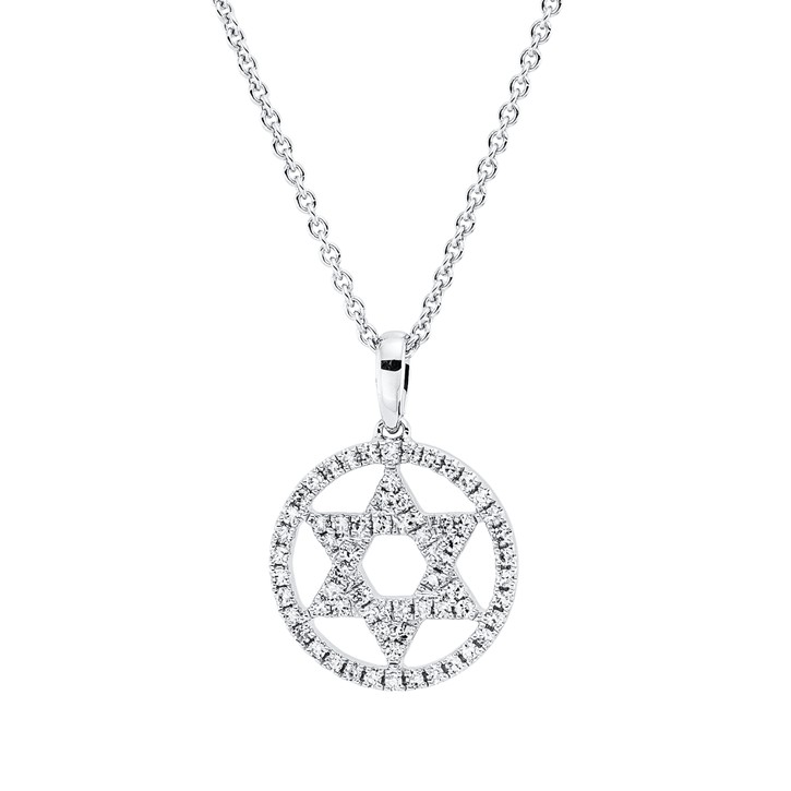 Collier aus 750 Weißgold 64 Brillanten 0.16ct