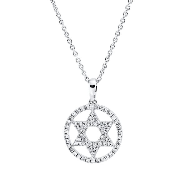Collier aus 750 Weißgold 64 Brillanten 0.16ct