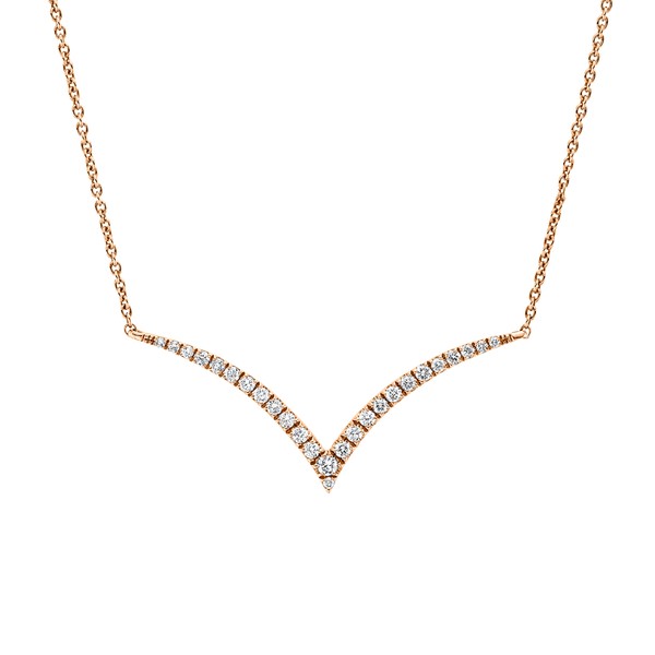 Collier aus 750 Rotgold 26 Brillanten 0.14ct