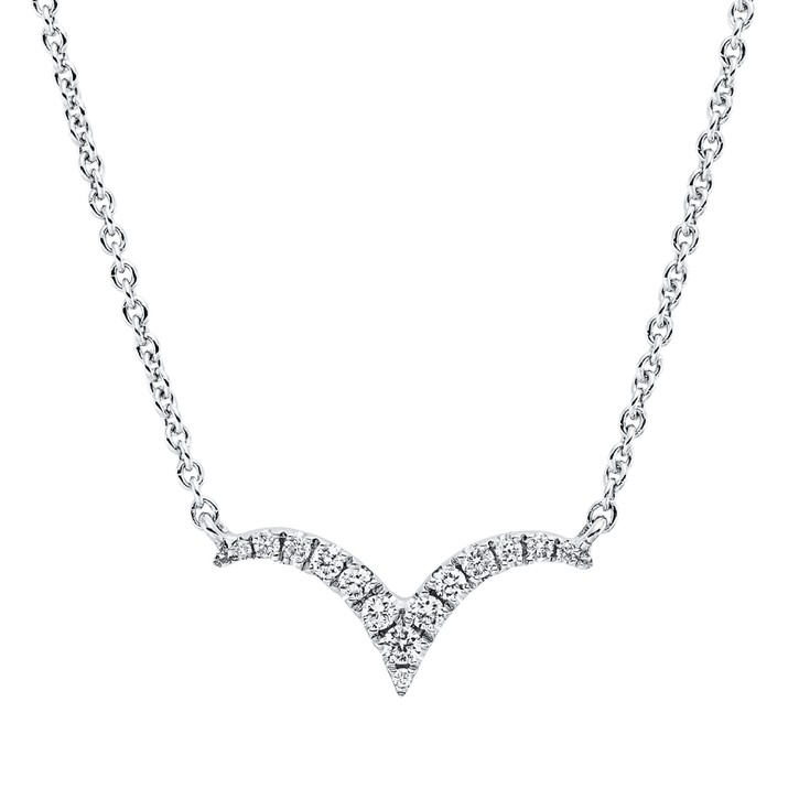 Collier aus 750 Weißgold 14 Brillanten 0.85ct