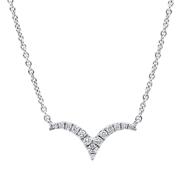 Collier aus 750 Weißgold 14 Brillanten 0.85ct