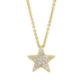 Collier aus 750 Gold Gelbgold 31 Brillanten 0,13ct TW-SI L:45,7cm