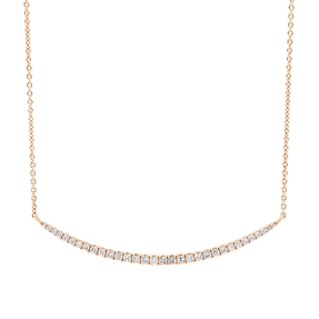 Collier aus 750 Gold Rotgold 32 Brillanten 0,32ct I-SI L:45,7cm Collier aus 750 Gold Rotgold 32 Brillanten 0,32ct I-SI L:45,7cm