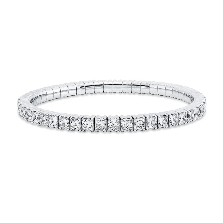 Armband Flex-Band aus 750 Weißgold 49 Diamanten 13ct