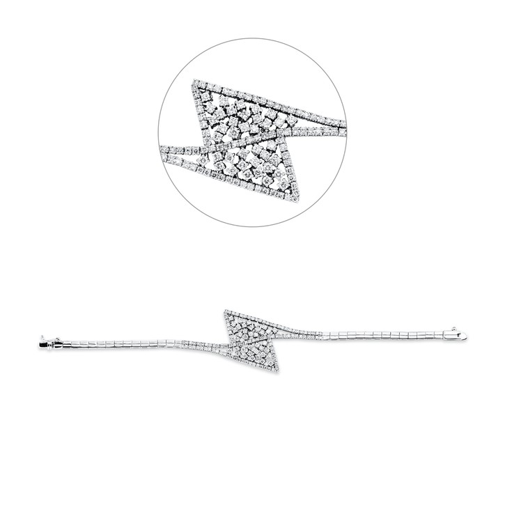 Armband aus 750 Weißgold 142 Brillanten 3.5ct