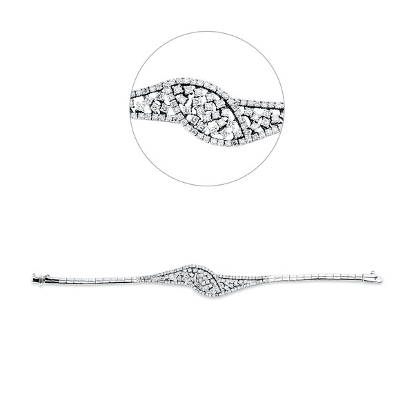 Armband aus 750 Weißgold 125 Brillanten 2.95ct