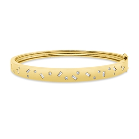 Armreif aus 750 Gold Gelbgold 22 Diamanten 0,47ct TW-SI 50x60mm