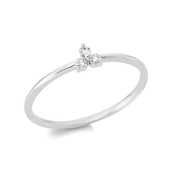 Ring aus 750 Weißgold 3 Brillanten 0.07ct