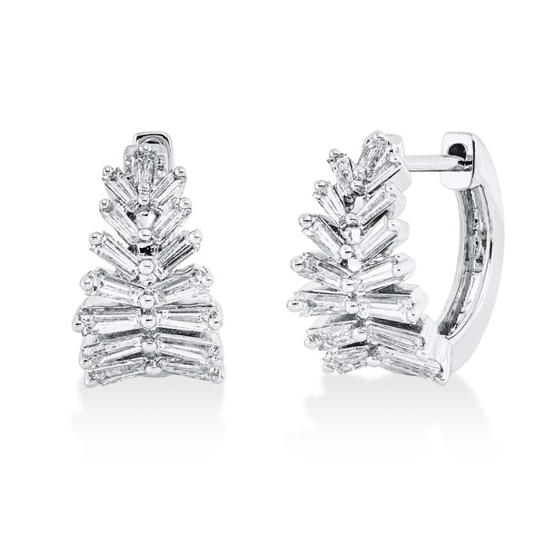 Creolen aus 750 Weißgold 30 Diamanten 0.69ct