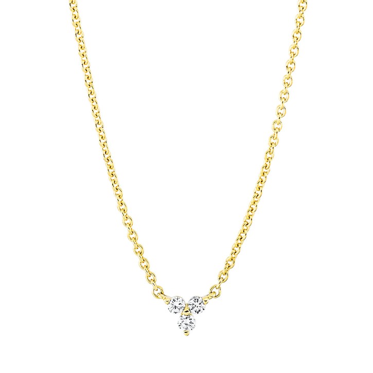 Collier aus 750 Gelbgold 3 Brillanten 0.07ct