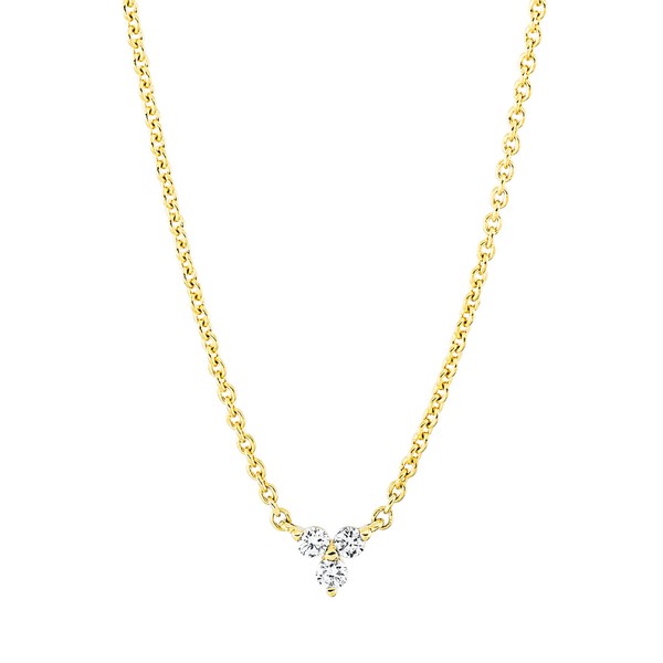 Collier aus 750 Gelbgold 3 Brillanten 0.07ct