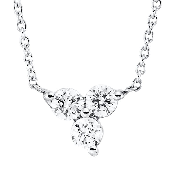 Collier aus 585 Weißgold 3 Brillanten 0.13ct