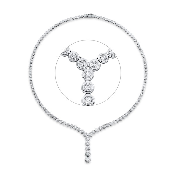 Collier aus 750 Weißgold 75 Brillanten 1.44ct