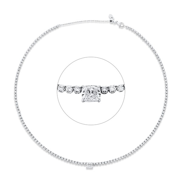 Collier aus 750 Weißgold 137 Brillanten 3.83ct
