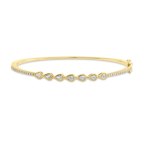 Armreif aus 750 Gold Gelbgold 37 Diamanten 0,64ct 46x55mm