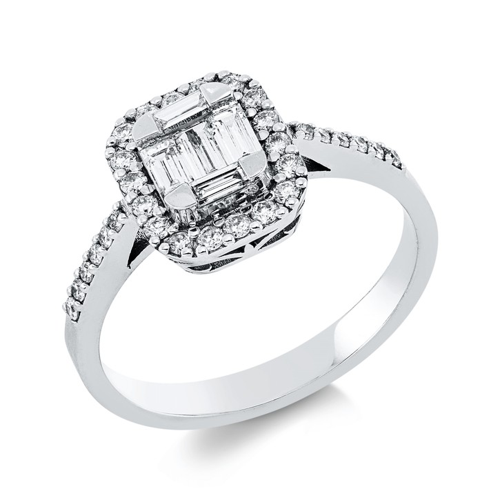 Ring aus 585 Weißgold 35 Brillanten 0.6ct