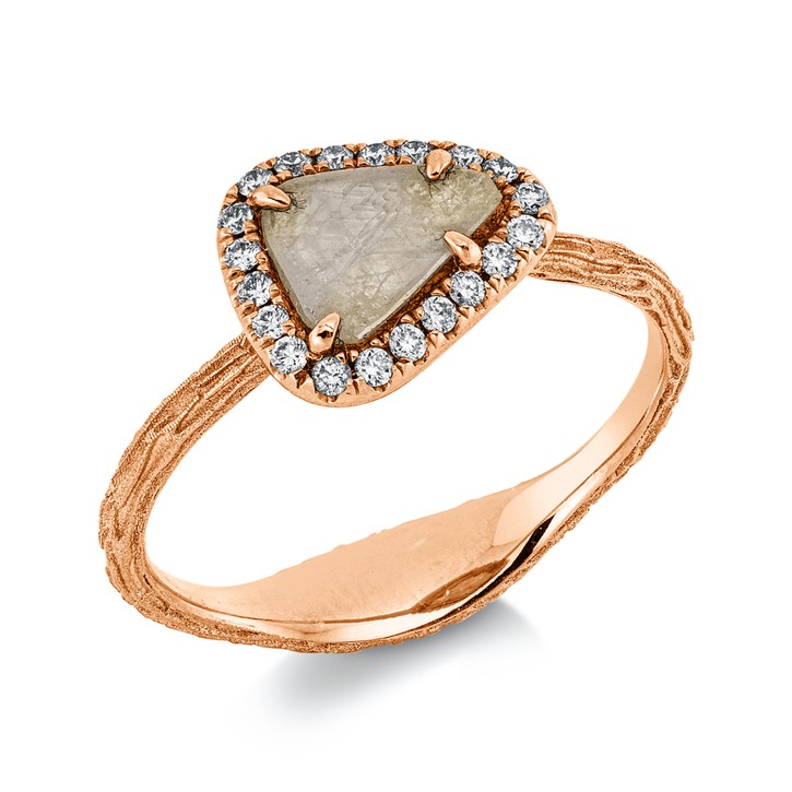 Ring aus 750 Rotgold 21 Brillanten 0.49ct