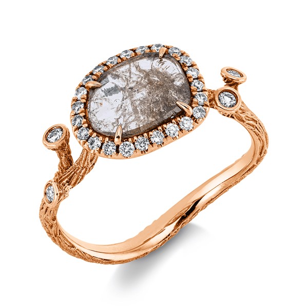 Ring aus 750 Rotgold 28 Brillanten 0.74ct