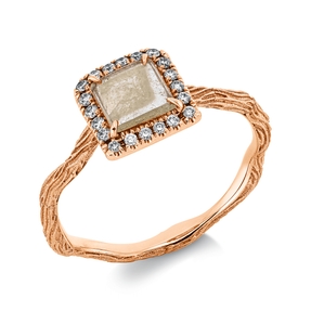Ring aus 750 Gold Rotgold 21 Diamanten 0,48ct B:8,5mm Ring aus 750 Gold Rotgold 21 Diamanten 0,48ct B:8,5mm