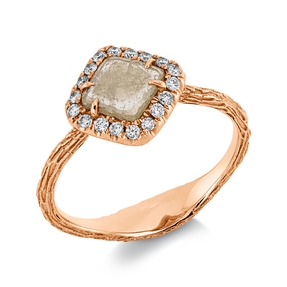 Ring aus 750 Gold Rotgold 18 Brillanten 0,15ct I-SI B:10,6mm Ring aus 750 Gold Rotgold 18 Brillanten 0,15ct I-SI B:10,6mm