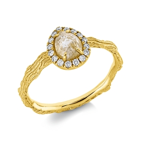 Ring aus 750 Gold Gelbgold 16 Brillanten 0,11ct I-SI/PI B:9mm Ring aus 750 Gold Gelbgold 16 Brillanten 0,11ct I-SI/PI B:9mm