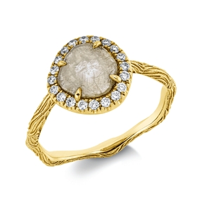 Ring aus 750 Gold Gelbgold 20 Brillanten 0,17ct I-SI/PI B:10,9mm Ring aus 750 Gold Gelbgold 20 Brillanten 0,17ct I-SI/PI B:10,9mm