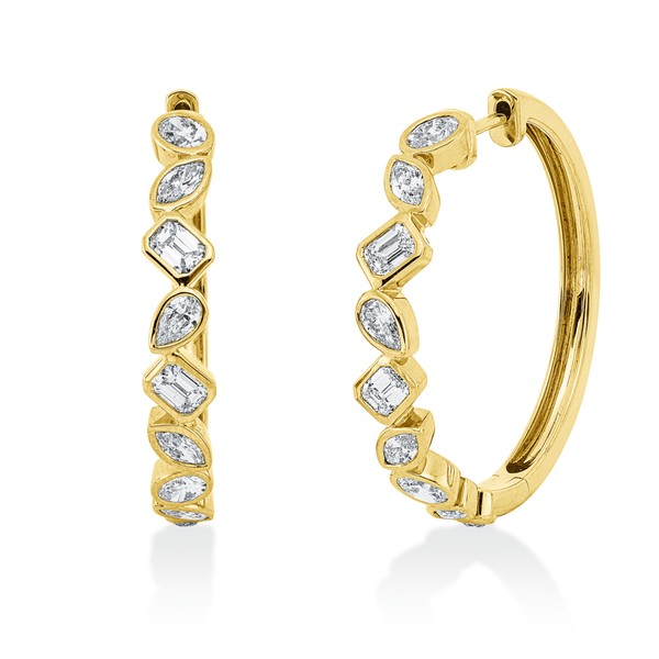 Creolen aus 750 Gelbgold 18 Brillanten 1.78ct