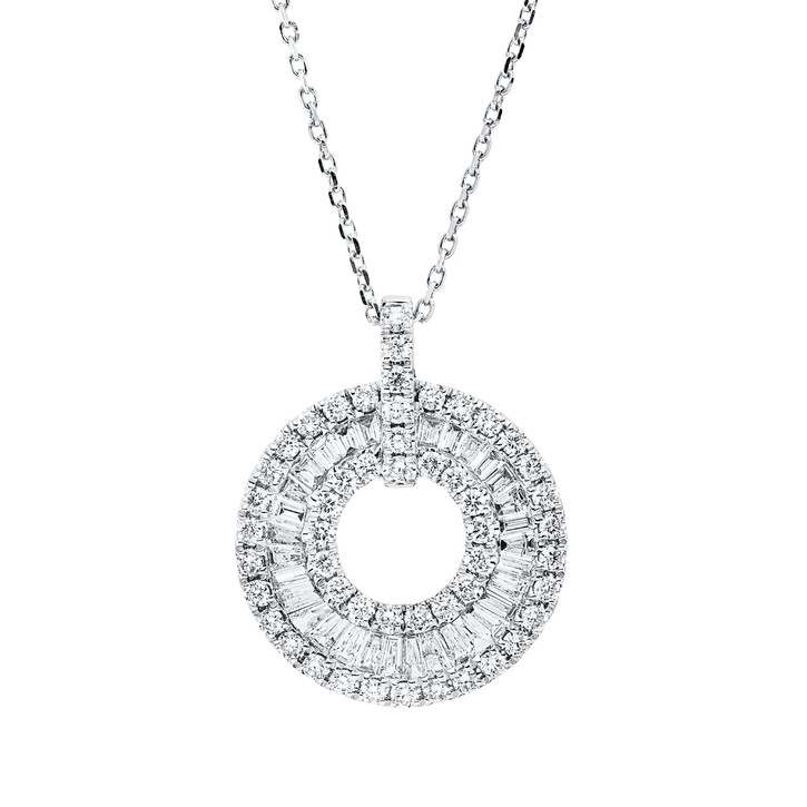 Collier aus 750 Weißgold 82 Brillanten 0.7ct