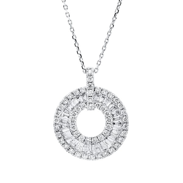 Collier aus 750 Weißgold 82 Brillanten 0.7ct