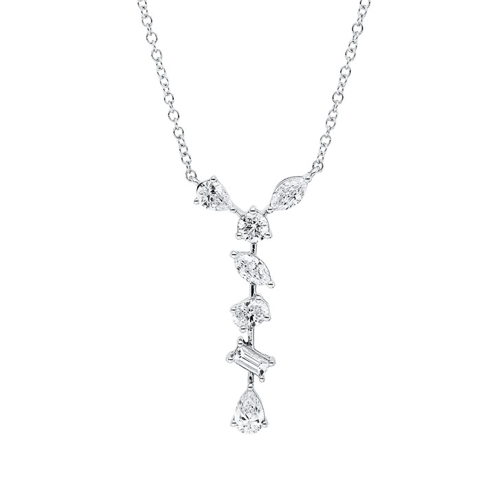 Collier aus 585 Weißgold 7 Brillanten 0.98ct