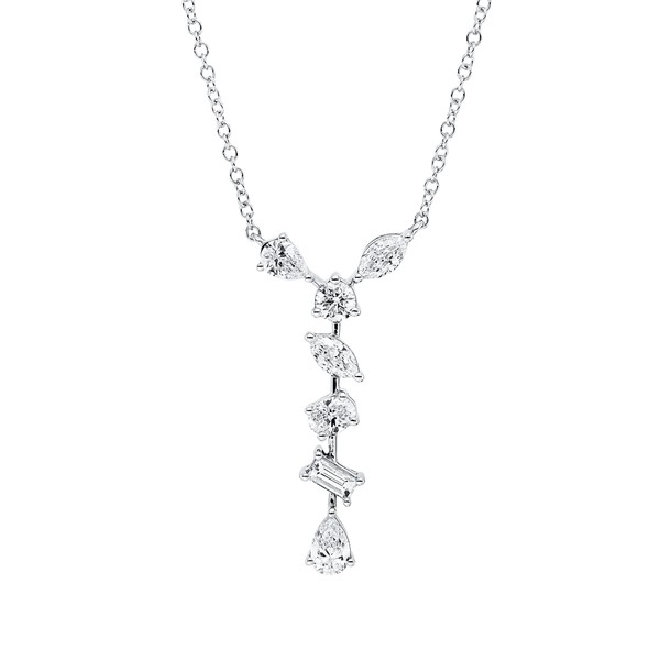 Collier aus 585 Weißgold 7 Brillanten 0.98ct