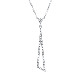Collier aus 750 Gold Weißgold 52 Diamanten 0,13ct W-SI L:45,7cm