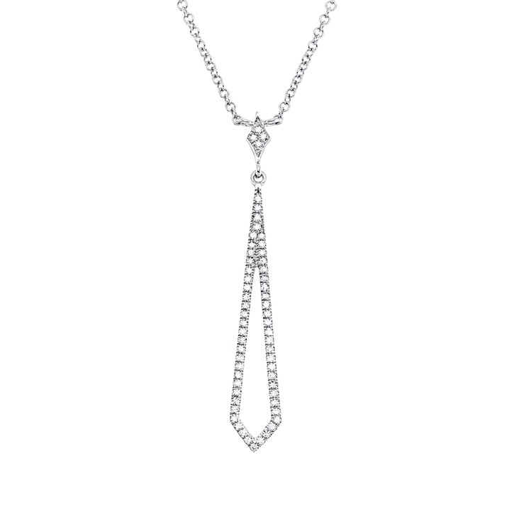 Collier aus 750 Weißgold 59 Diamanten 0.13ct