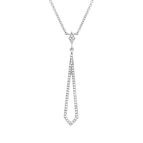 Collier aus 750 Gold Weißgold 59 Diamanten 0,13ct W-SI L:45,7cm
