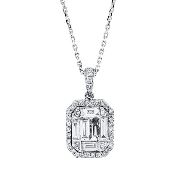 Collier aus 585 Weißgold 78 Brillanten 0.83ct