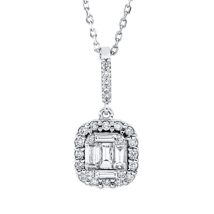 Collier aus 585 Weißgold 30 Brillanten 0.65ct