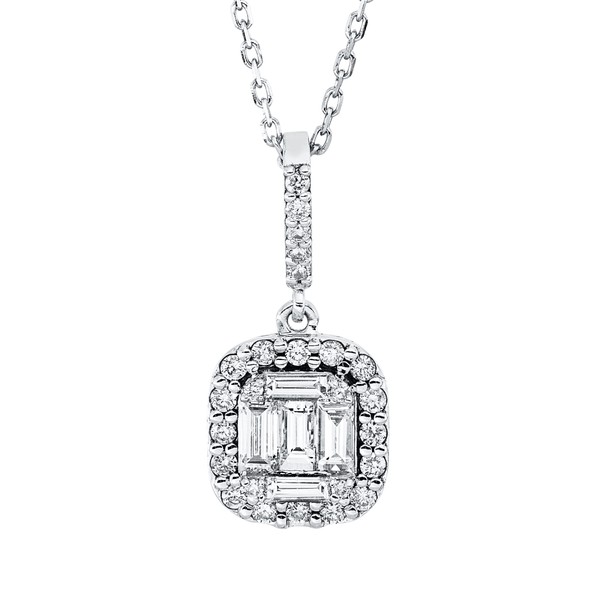 Collier aus 585 Weißgold 30 Brillanten 0.65ct