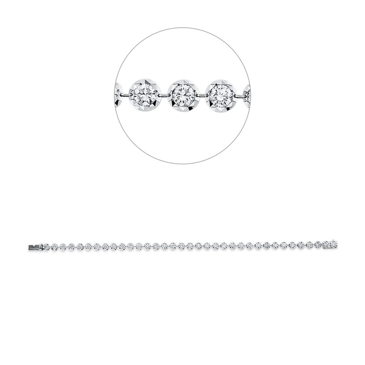 Armband aus 585 Weißgold 35 Brillanten 3.59ct