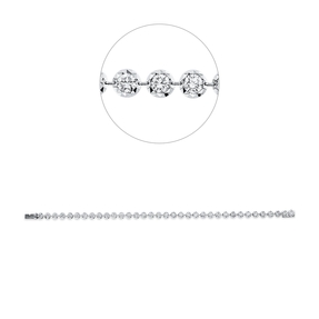 Armband aus 585 Weißgold 35 Brillanten 3,59ct TW-SI B:450mm L:17,8cm