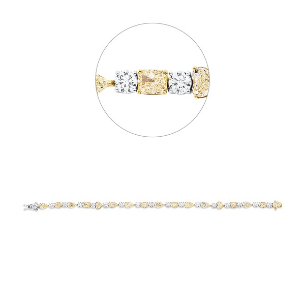 Armband aus 750 Gold gelb 34 Brillanten 12.48ct