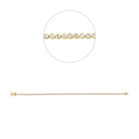Armband aus 750 Gold Gelbgold 85 Brillanten 1,02ct F-SI B:2mm L:18cm