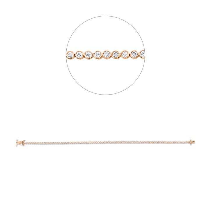 Armband aus 750 Rotgold 85 Brillanten 1.02ct
