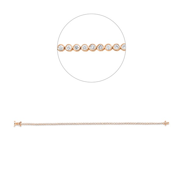 Armband aus 750 Rotgold 85 Brillanten 1.02ct